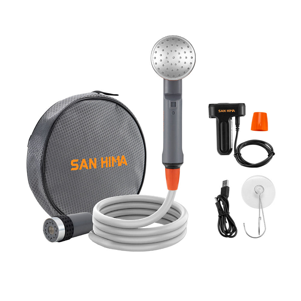 San Hima Portable Camping Shower built-in lithium battery Rechargeable