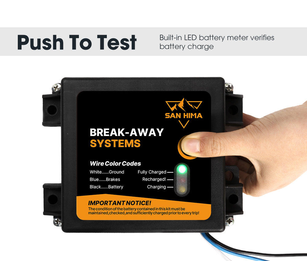 San Hima Break Away System w/ Battery & Switch Trailer Caravan Towable RV