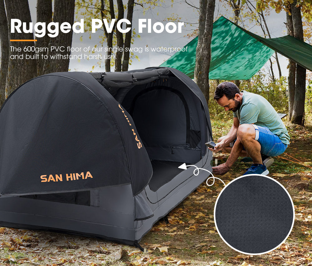 San Hima Single Air Swag Camping Swags Dome Tent Free Standing 6.69 in