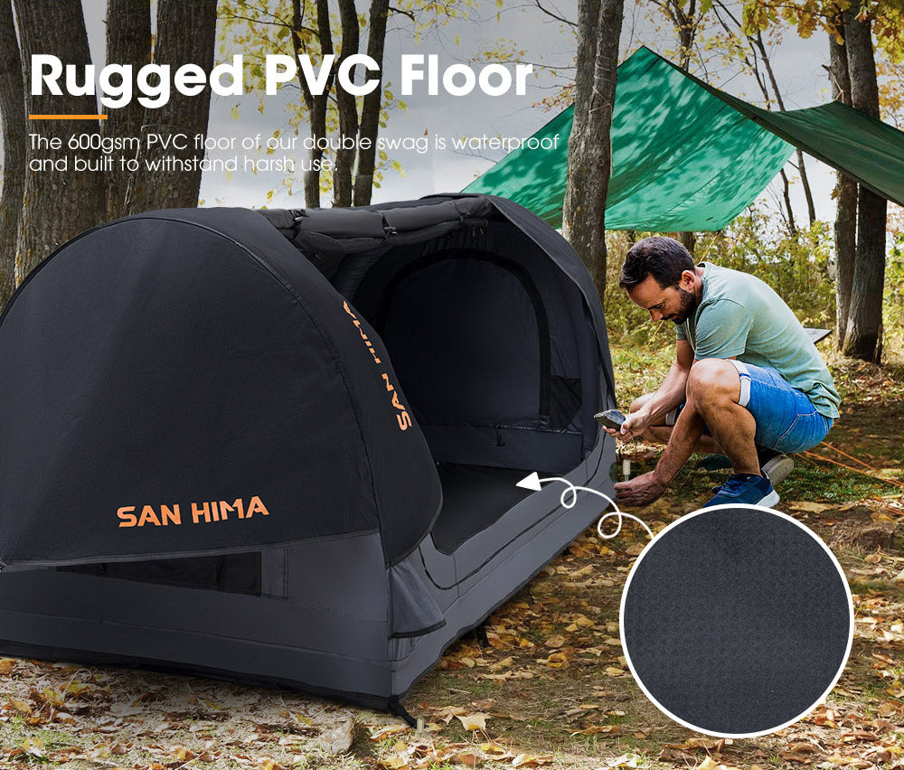 San Hima Double Air Swag Camping Swags Dome Tent Free Standing 8.66 in