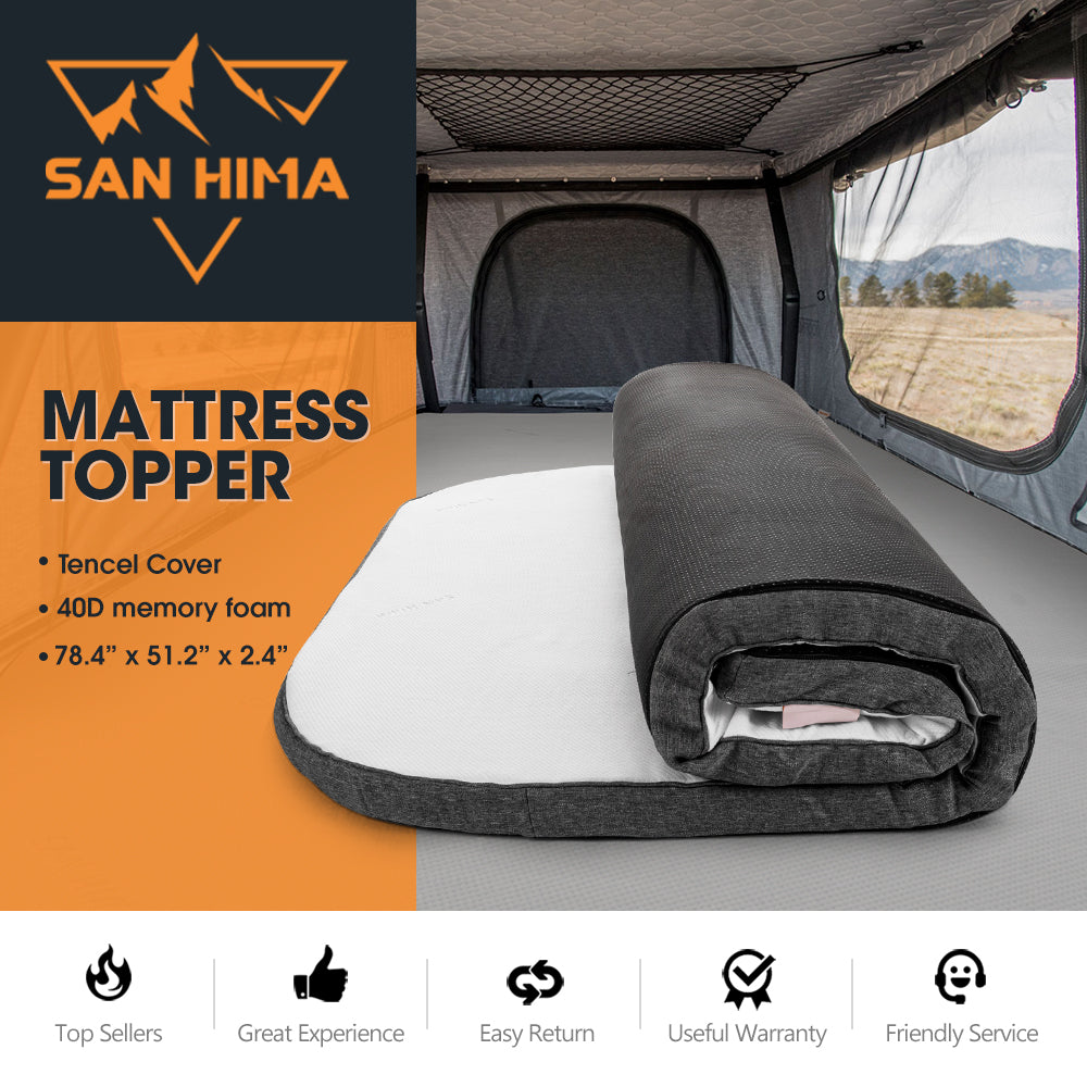 San Hima Camping Mattress Topper 78.4"x51.2"x2.4" For Hotham Rooftop