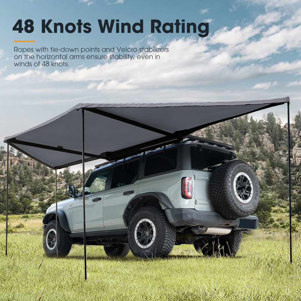 San Hima 180° / 270° Free-Standing Awning 600D Double Ripstop Poly-Cotton