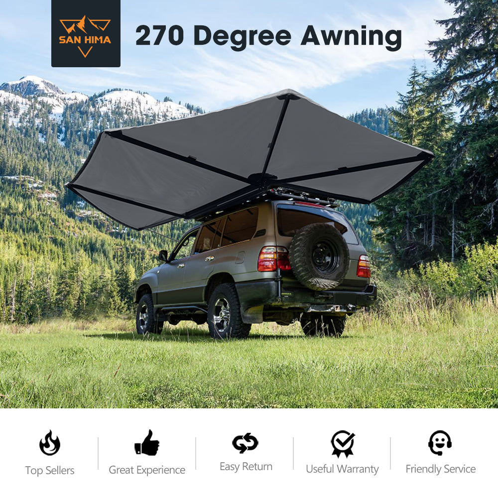 San Hima 180° / 270° Free-Standing Awning 600D Double Ripstop Poly-Cotton